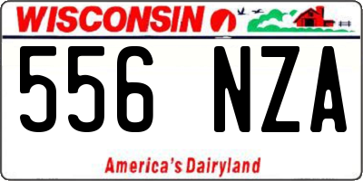 WI license plate 556NZA