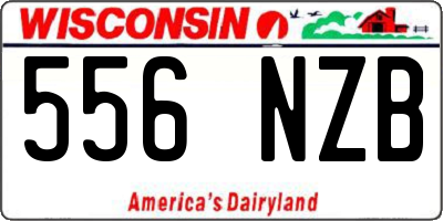 WI license plate 556NZB