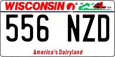 WI license plate 556NZD