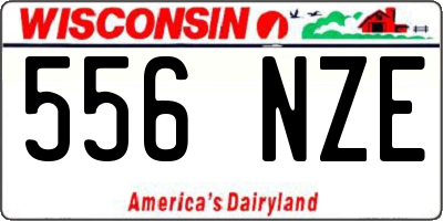 WI license plate 556NZE