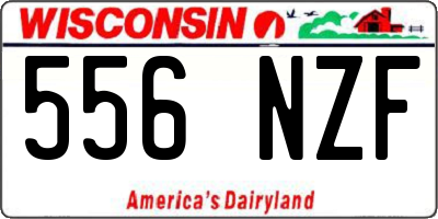 WI license plate 556NZF