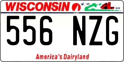 WI license plate 556NZG