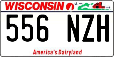 WI license plate 556NZH