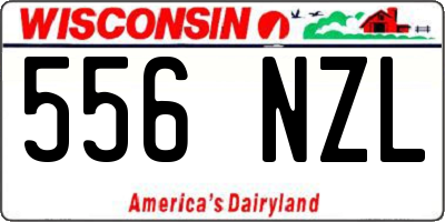 WI license plate 556NZL