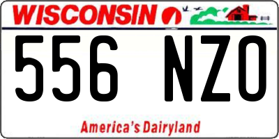 WI license plate 556NZO