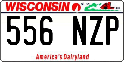WI license plate 556NZP