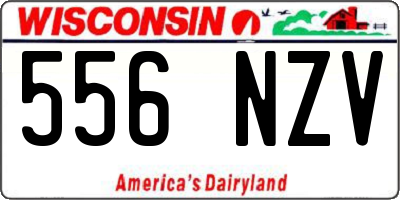 WI license plate 556NZV