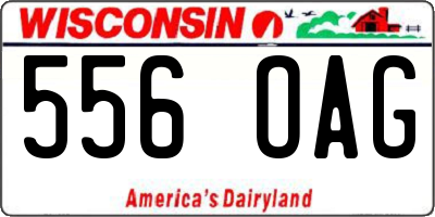 WI license plate 556OAG