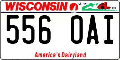 WI license plate 556OAI