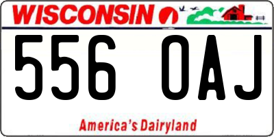WI license plate 556OAJ