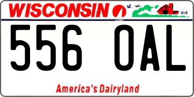 WI license plate 556OAL