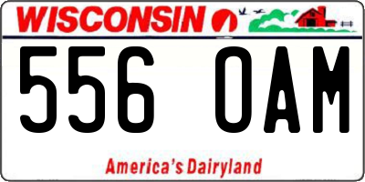 WI license plate 556OAM