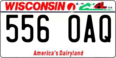 WI license plate 556OAQ