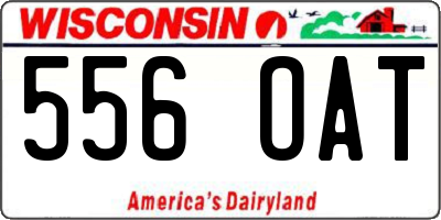 WI license plate 556OAT
