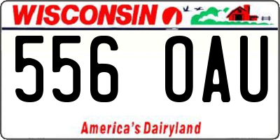 WI license plate 556OAU