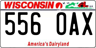 WI license plate 556OAX