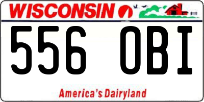 WI license plate 556OBI