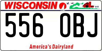 WI license plate 556OBJ