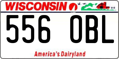 WI license plate 556OBL