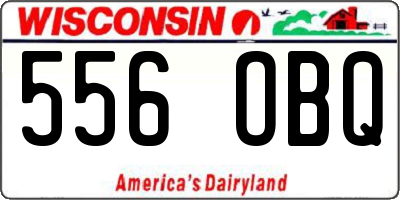WI license plate 556OBQ