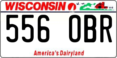 WI license plate 556OBR