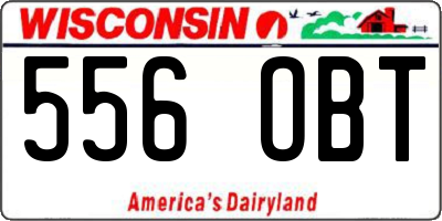 WI license plate 556OBT