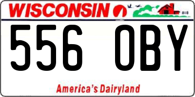 WI license plate 556OBY