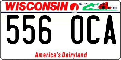 WI license plate 556OCA