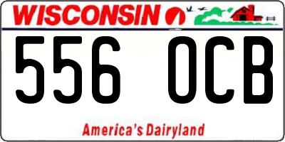 WI license plate 556OCB