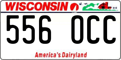 WI license plate 556OCC
