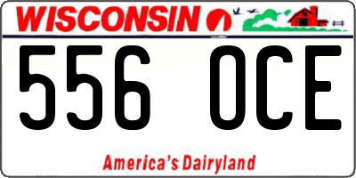 WI license plate 556OCE