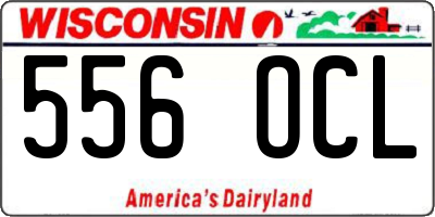 WI license plate 556OCL