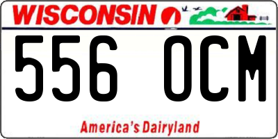 WI license plate 556OCM
