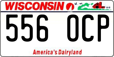 WI license plate 556OCP