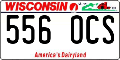 WI license plate 556OCS