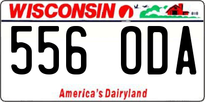 WI license plate 556ODA