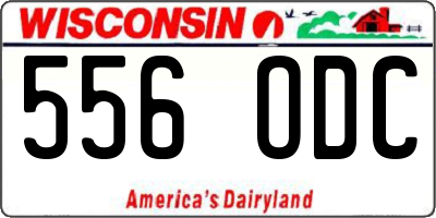 WI license plate 556ODC