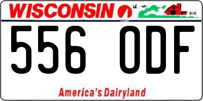 WI license plate 556ODF