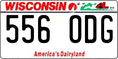 WI license plate 556ODG