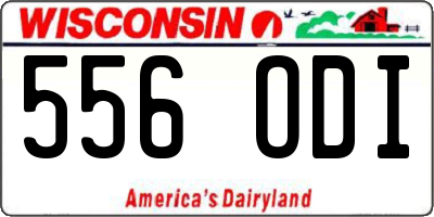 WI license plate 556ODI