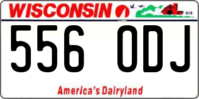 WI license plate 556ODJ