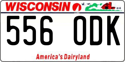 WI license plate 556ODK