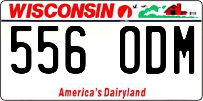 WI license plate 556ODM