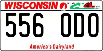 WI license plate 556ODO
