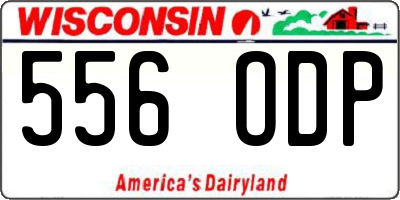 WI license plate 556ODP