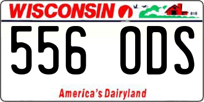 WI license plate 556ODS