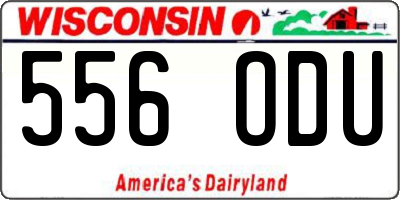 WI license plate 556ODU