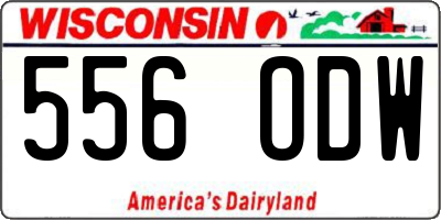 WI license plate 556ODW