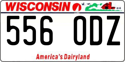 WI license plate 556ODZ
