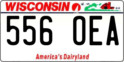 WI license plate 556OEA